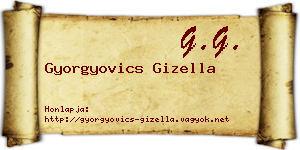 Gyorgyovics Gizella névjegykártya